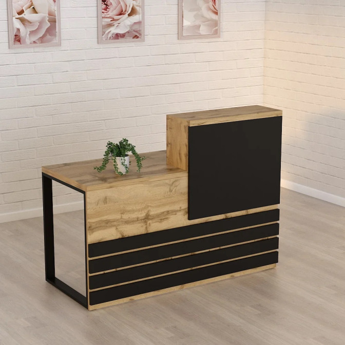 Ресепшин-5 стіл стійка 1400 Дуб Аппалачі Гамма стиль