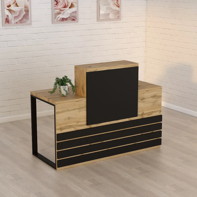 Ресепшин-5 стіл стійка 1400 Дуб Аппалачі Гамма стиль