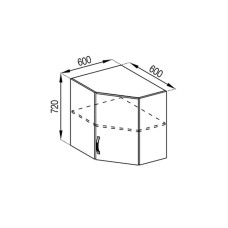Кухонная секция верхняя 60*60 Оля Мир мебели