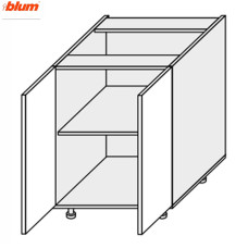 Кухонна секція Вінтаж нижня 80Н/820 2дв Pro Blum VN-086W/9003 MiroMark