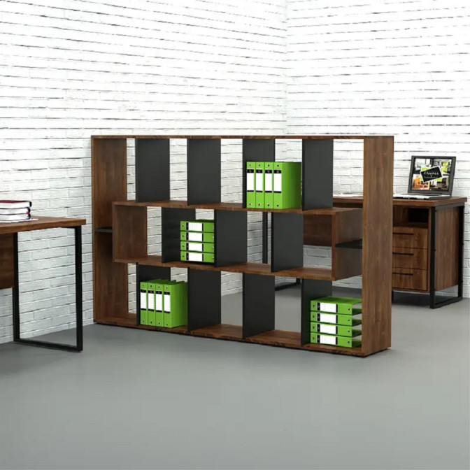 Стеллаж офисный Вулкан Файервуд Гамма стиль