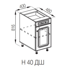 Кухонная секция нижняя Н 40 ДШ FAVORIT Валенсия Мир мебели 