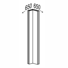 Кухонная секция нижняя Миллениум Угол Н 90° 650х650/820 Обманка ML-095W/9003 MiroMark