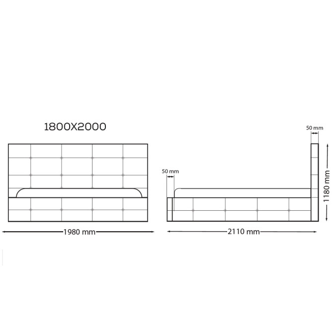 Кровать Мягкая обивка с подъёмным механизмом 1,8x2,0 Бристоль / Bristol MiroMark SF-48-BR