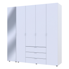Шкаф для одежды Гелар 4 ДСП / Зеркало Doros