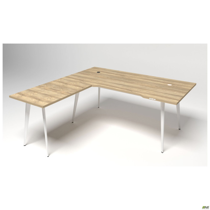 Рабочее место + USB Delta DL-103 (1790х1800х750мм) Блэквуд Ячменный/Каркас белый AMF Рабочее место + USB Delta DL-103 (1790х1800х750мм) Блэквуд Ячменный/Каркас белый AMF