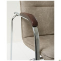 Стілець Самба хром горіх WAX Light Grey без канта AMF