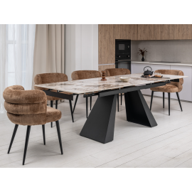 Керамический стол Чезаре TML-1100 патагония  +  черный Vetro mebel