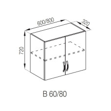 Кухонная секция верхняя В 80 Прованс Мир мебели