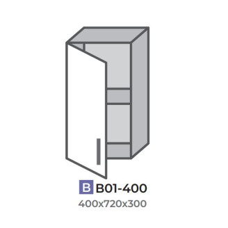 Кухонна секція В01-400 верхня 400 один фасад Модерн Еверест  