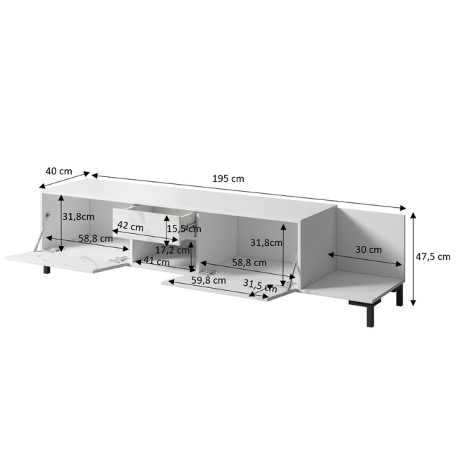 Тумба під ТВ Marmo RTV 2D1S1K Cama