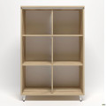 Шкаф книжный открытый Delta DL - 903 (864х420х1292мм) Блэквуд Ячменный / Опора Белый беж AMF
