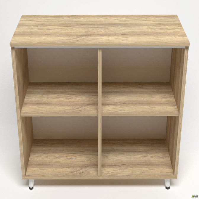 Шкаф книжный открытый Delta DL - 904 (864х420х909мм) Блэквуд Ячменный / Опора Белый беж AMF