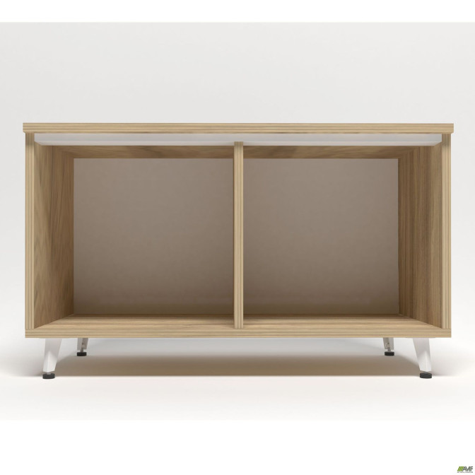 Шкаф книжный открытый Delta DL - 905 (864х420х516мм) Блэквуд Ячменный / Опора Белый беж AMF