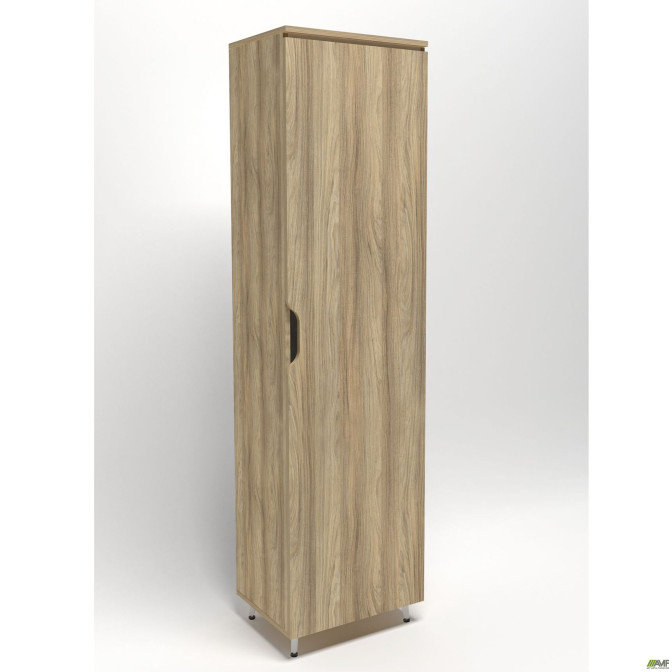 Гардероб Delta DL-906 (550х420х2078мм) Блэквуд Ячменный / Опора белый беж AMF
