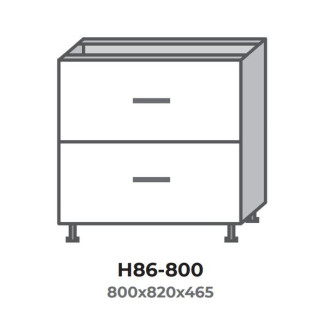Кухонна секція Н86-800 нижня 800 дві шухляди Модерн Еверест  