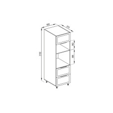 Кухонная секция пенал П 60 ДШ п/мікрохв. FAVORIT Анна Мир мебели