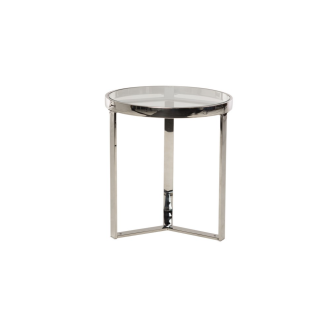 Кофейный стол CB-2 прозрачный серебро Vetro mebel