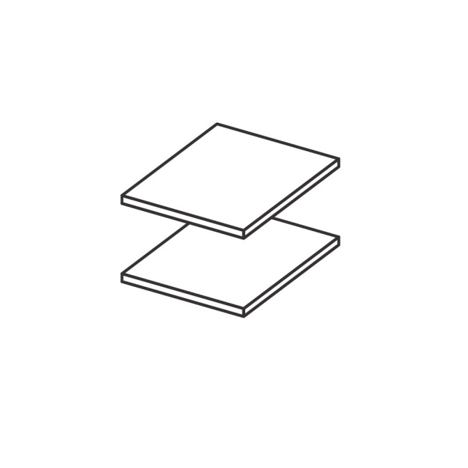 Полиці короткі 2Шт для шафи 2Дв 2Ящ - 3Дв 3Ящ Олівія / Olivia MiroMark OV-20-WB