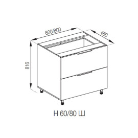 Кухонная секция нижняя Н 60 Ш FAVORIT Милана Мир мебели
