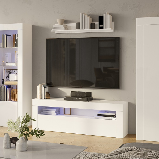Тумба ТВ Модерн / Modern Глянець Білий MiroMark MD-160-WB