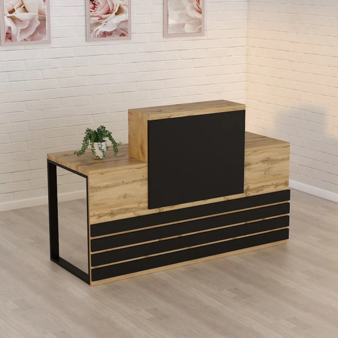 Ресепшин-5 стіл стійка 1600 Дуб Аппалачі Гамма стиль