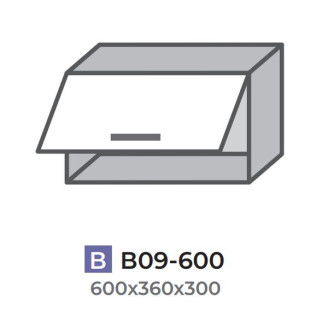 Кухонна секція В09-600 верхня 600 горизонт висота 360 один фасад Оптима Еверест  