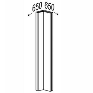 Кухонна секція Глорі нижня кут Н 90° 650х650/820 Оманка GL-095W/01 MiroMark