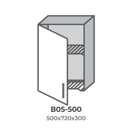 Кухонна секція В05-500 верхня 500 сушарка один фасад Модерн Еверест  