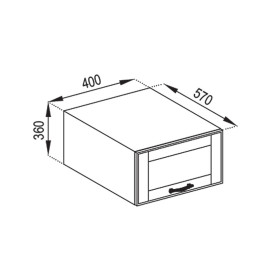 Кухонна секція антресоль А 40 (570) Домініка Світ меблів