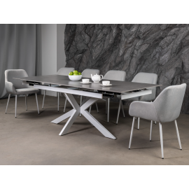 Керамічний стіл Тіціано TML-1150 делікато грей  +  білий Vetro mebel