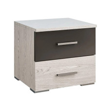 Тумба прикроватная Лилея Новая Артвуд Светлый / Антрацит Мир Мебели 