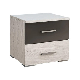 Тумба прикроватная Лилея Новая Артвуд Светлый / Антрацит Мир Мебели 