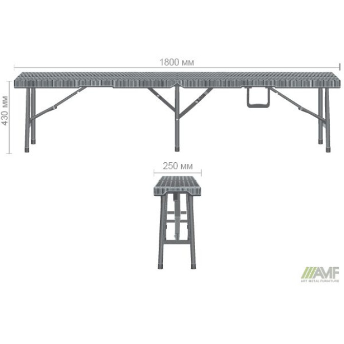 Скамейка складная Джили пластик Rattan Brown AMF
