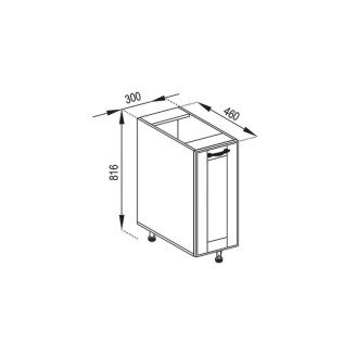 Кухонна секція нижня Н 30 карго Домініка Світ меблів 