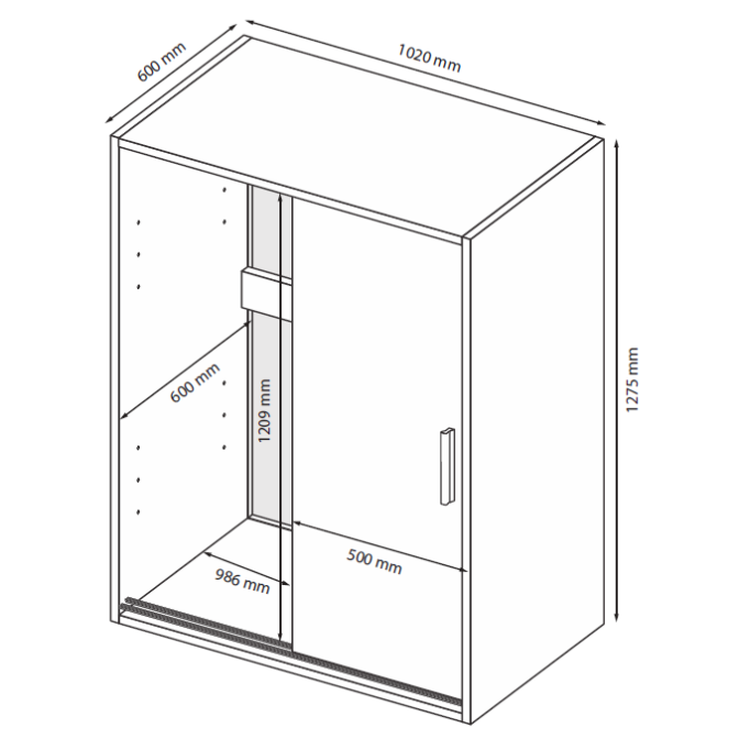 Комод 2Дв Кейс / Case Графит MiroMark 3831129M