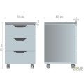 Тумба мобильная Delta DL - 403 (395х400х575) Блэквуд Ячменный AMF