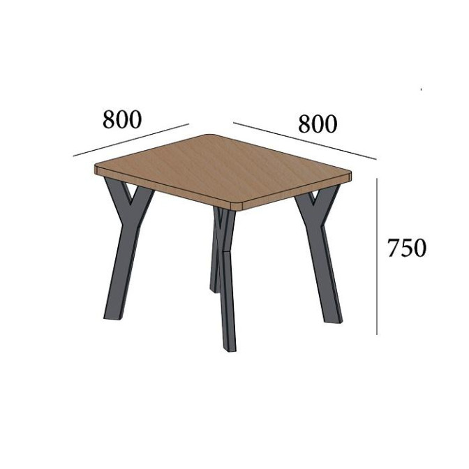 Стол обеденный Уно 4 ноги Металл-Дизайн