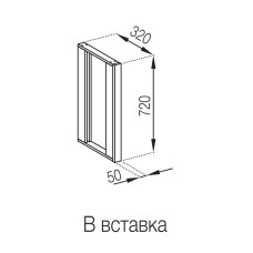 Кухонная секция верхняя В вставка Марта Мир мебели 
