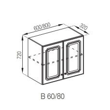 Кухонна секція верхня В 60 Валенсія Світ меблів
