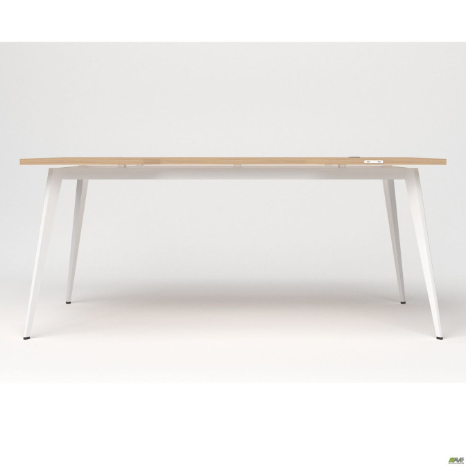 Стол  +  USB Delta DL-107 (1790х900х750мм) Блэквуд Ячменный / Каркас белый AMF