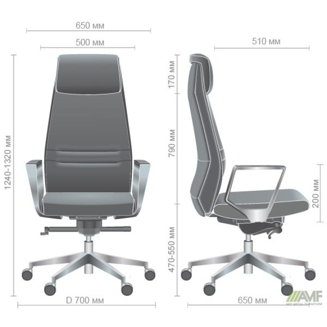 Кресло Larry HB Light Grey AMF