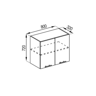 Кухонная секция верхняя В 80 Адель Мир мебели
