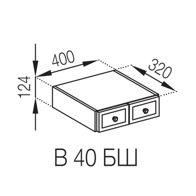 Кухонна секція верхня В 40 БШ Валенсія Світ меблів