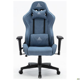 Кресло VR Racer Textile Maximus ткань синяя/черный AMF