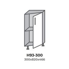 Кухонна секція Н93-300 нижня 450 кут 30