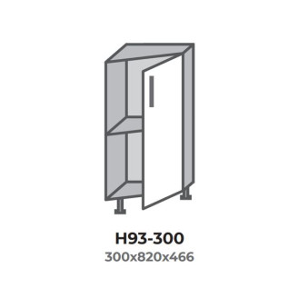 Кухонна секція Н93-300 нижня 450 кут 30