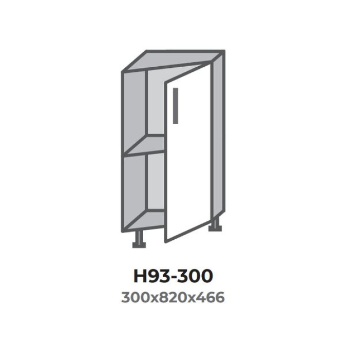 Кухонна секція Н93-300 нижня 450 кут 30