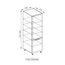 Кухонная секция пенал П 60 (h-920) Анна Мир мебели