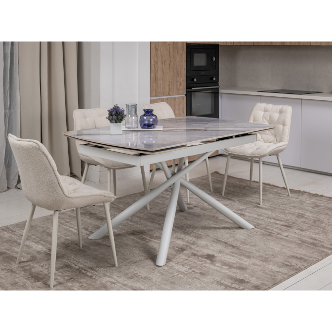 Керамический стол Пино TML-1200-1 айсберг + белый Vetro mebel
